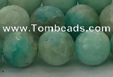 CAM1565 15.5 inches 14mm faceted round Russian amazonite beads