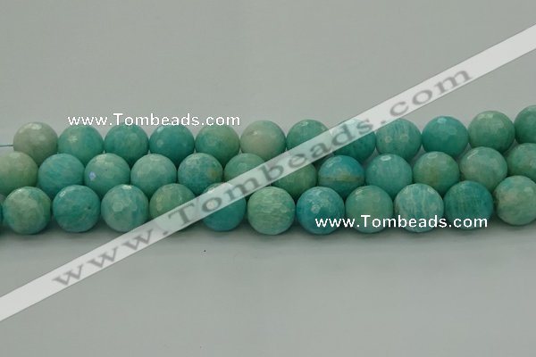 CAM1566 15.5 inches 16mm faceted round Russian amazonite beads