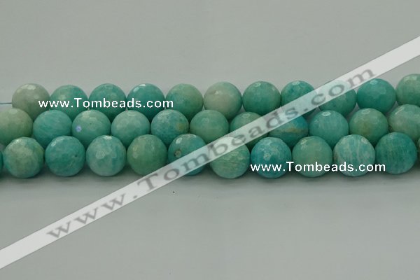 CAM1567 15.5 inches 18mm faceted round Russian amazonite beads