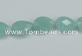 CAM157 15.5 inches 10*14mm faceted teardrop amazonite gemstone beads