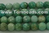 CAM1581 15.5 inches 6mm faceted round Russian amazonite beads