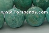 CAM1587 15.5 inches 18mm faceted round Russian amazonite beads