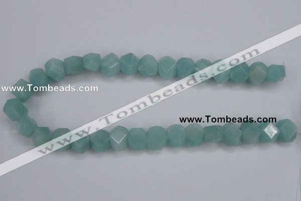 CAM160 15.5 inches 13*16mm faceted nugget amazonite gemstone beads