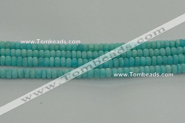 CAM1601 15.5 inches 4*6mm rondelle natural peru amazonite beads