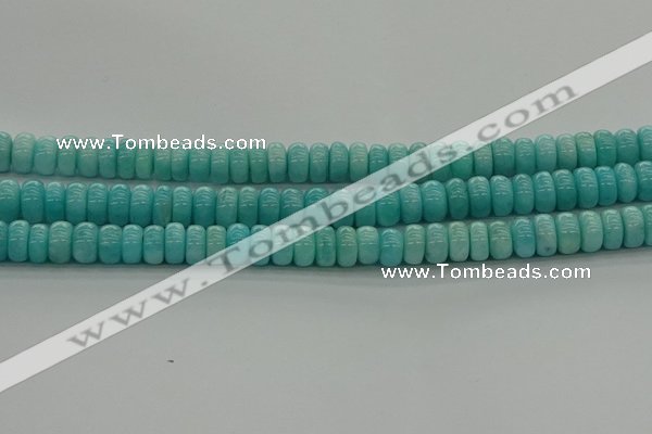 CAM1602 15.5 inches 5*8mm rondelle natural peru amazonite beads