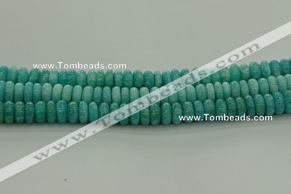 CAM1603 15.5 inches 6*10mm rondelle natural peru amazonite beads