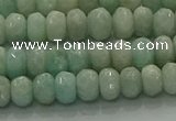 CAM1611 15.5 inches 4*6mm faceted rondelle peru amazonite beads