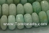 CAM1614 15.5 inches 8*12mm faceted rondelle peru amazonite beads