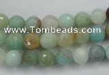 CAM162 15.5 inches 8mm faceted round amazonite gemstone beads