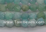 CAM1621 15.5 inches 6mm faceted nuggets amazonite gemstone beads