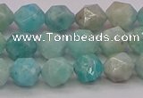 CAM1622 15.5 inches 8mm faceted nuggets amazonite gemstone beads