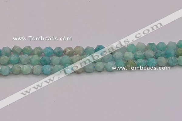 CAM1622 15.5 inches 8mm faceted nuggets amazonite gemstone beads