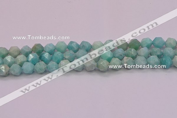 CAM1624 15.5 inches 12mm faceted nuggets amazonite gemstone beads