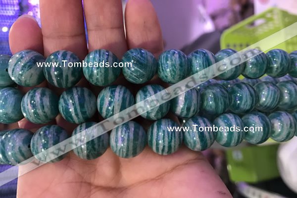 CAM1655 15.5 inches 14mm round Russian amazonite gemstone beads