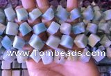 CAM1677 15.5 inches 8*8mm - 14*15mm cube amazonite beads