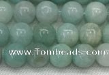 CAM1680 15.5 inches 4mm round natural amazonite beads wholesale