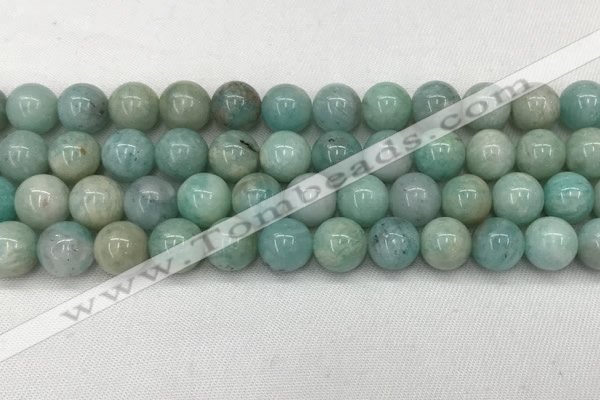 CAM1683 15.5 inches 10mm round natural amazonite beads wholesale