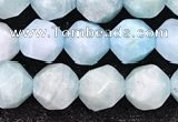 CAM1706 15.5 inches 8mm faceted nuggets amazonite gemstone beads