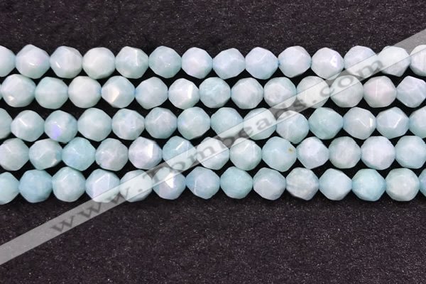 CAM1707 15.5 inches 10mm faceted nuggets amazonite gemstone beads