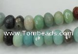 CAM171 15.5 inches 5*8mm faceted rondelle amazonite gemstone beads