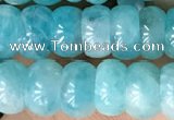 CAM1711 15.5 inches 4.5*8mm rondelle natural amazonite beads