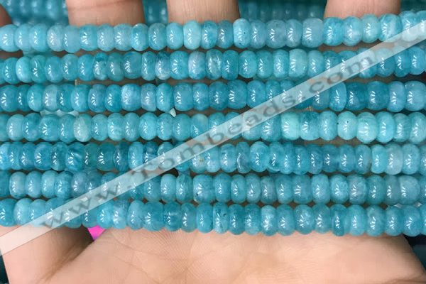 CAM1713 15.5 inches 4*6mm rondelle natural amazonite beads