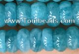 CAM1714 15.5 inches 3*7mm - 4*8mm rondelle natural amazonite beads