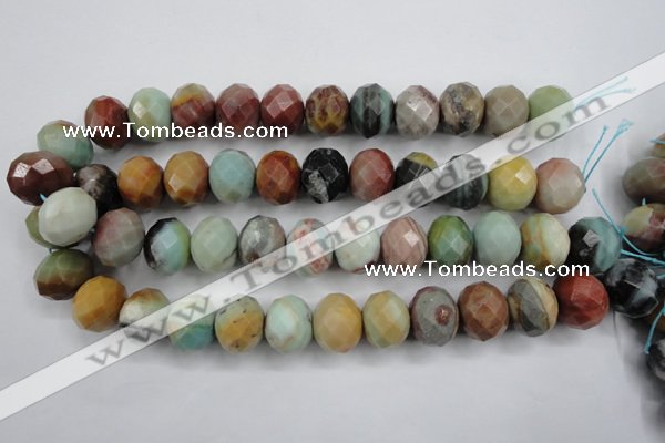 CAM176 15.5 inches 16*20mm faceted rondelle amazonite gemstone beads