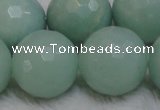 CAM182 15.5 inches 16mm faceted round amazonite gemstone beads