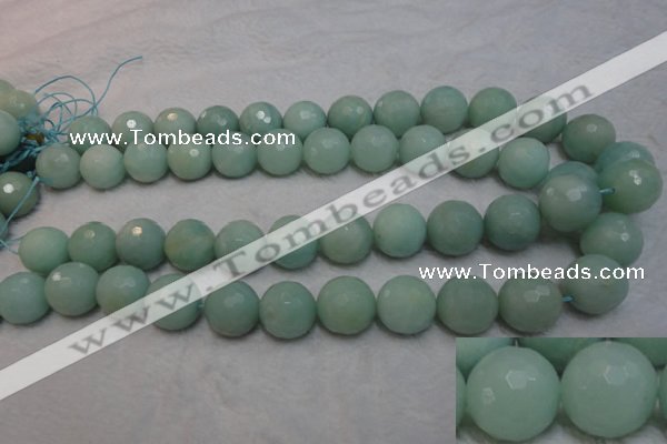 CAM182 15.5 inches 16mm faceted round amazonite gemstone beads