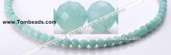 CAM26 faceted round 6mm natural amazonite stone beads wholesale