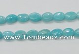 CAM302 15.5 inches 6*8mm oval natural peru amazonite beads wholesale