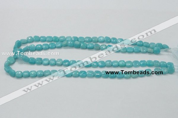 CAM305 15.5 inches 8*8mm square natural peru amazonite beads wholesale