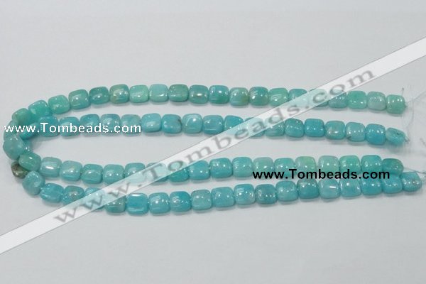 CAM306 15.5 inches 10*10mm square natural peru amazonite beads wholesale