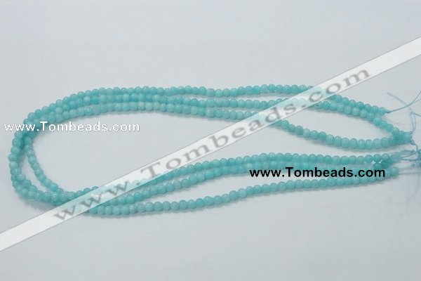 CAM307 15.5 inches 4mm round natural peru amazonite beads wholesale