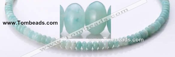 CAM31 4*6mm rondelle natural amazonite gemstone beads Wholesale