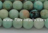 CAM323 15.5 inches 10mm round natural peru amazonite beads