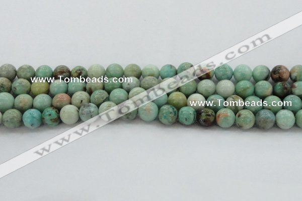 CAM324 15.5 inches 12mm round natural peru amazonite beads