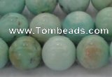 CAM325 15.5 inches 14mm round natural peru amazonite beads