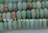 CAM328 15.5 inches 4*8mm rondelle natural peru amazonite beads