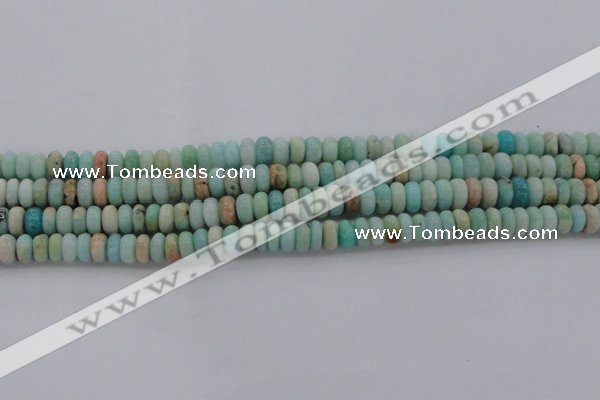 CAM328 15.5 inches 4*8mm rondelle natural peru amazonite beads