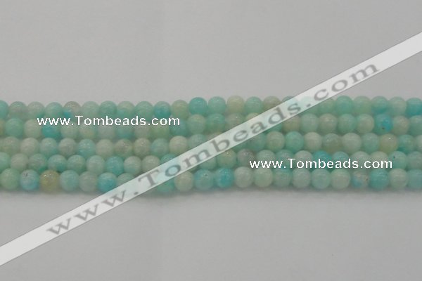 CAM332 15.5 inches 7mm round natural peru amazonite beads