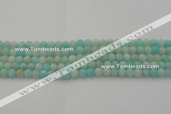 CAM332 15.5 inches 7mm round natural peru amazonite beads