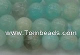 CAM333 15.5 inches 8mm round natural peru amazonite beads