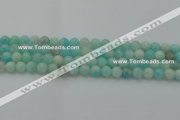 CAM333 15.5 inches 8mm round natural peru amazonite beads