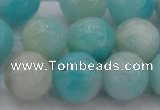 CAM335 15.5 inches 12mm round natural peru amazonite beads