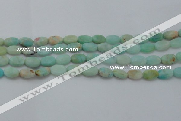 CAM337 15.5 inches 8*12mm oval natural peru amazonite beads