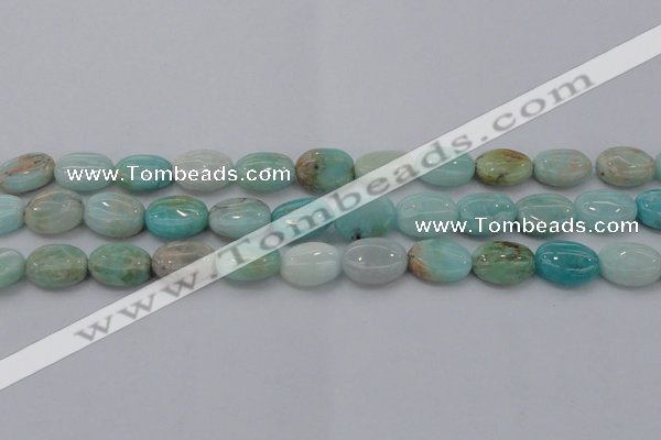 CAM338 15.5 inches 12*16mm oval natural peru amazonite beads