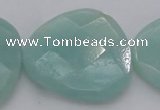 CAM367 15.5 inches 33*33mm faceted triangle amazonite beads