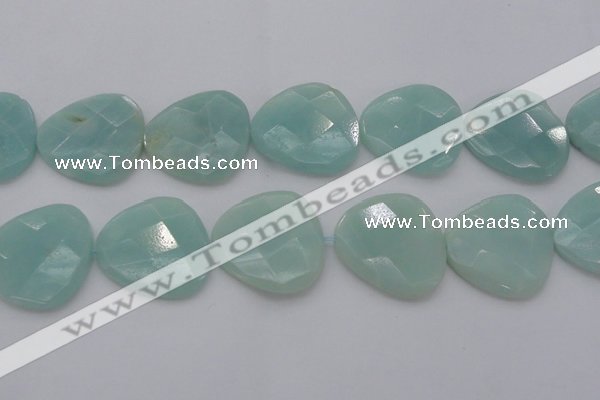 CAM367 15.5 inches 33*33mm faceted triangle amazonite beads